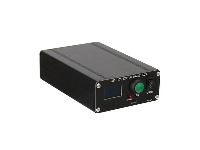 ATU-100 1.8-55Mhz Mini Automatic Antenna Tuner 0.96inch with Case Finished Charging Version