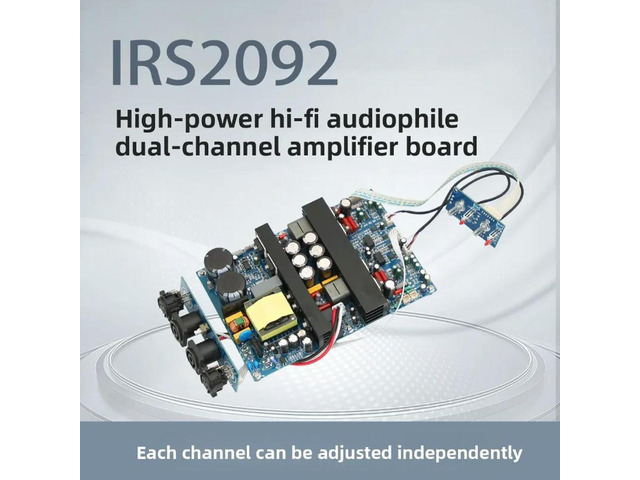 IRS2092 High-Power HIFI Audiophile Dual-Channel Digital Class D Amplifier Board 500W+500W Super LM3886