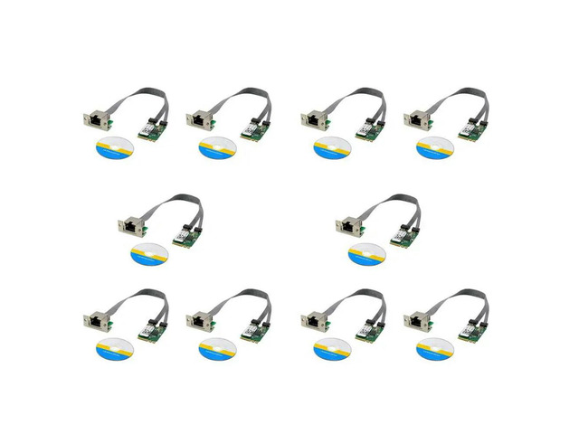 10X M.2 A+E KEY 2.5G Ethernet LAN Card RTL8125B Industrial Control Network Card PCI Express Network Adapter