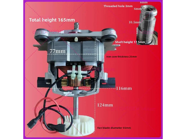 Pure copper wall-breaking machine motor 9525, universal flat shaft for food processors, juicers, high-speed motor accessories