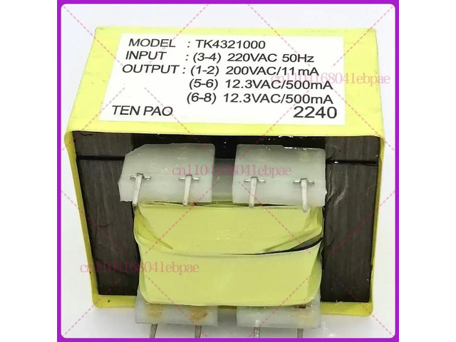 TK4321000 Dual 12.3V 500mA wall-hung boiler water heater power board transformer 200V11mA pin 8-pin