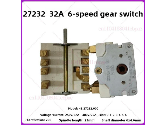 Cooktop Control Switch 43.27232.000 4327232000 Gear Switch for EGO Electric Stove Replace