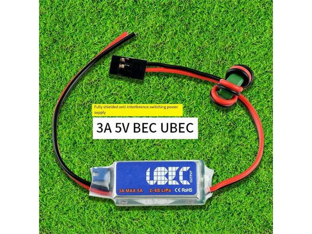 Electric Control BEC Full Screen Shielded Anti-Interference Switch Power 2-6S Voltage Reduction Module 3A 5V UBEC Heli