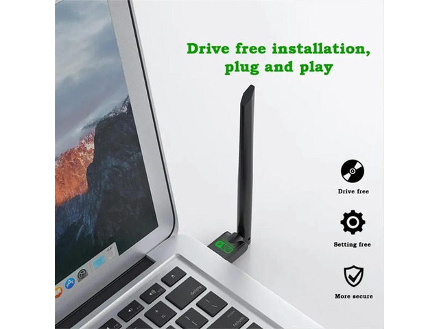 150Mbps USB Adapter Free Drive Dongle Supports 7 8 10 Antenna Network Card for Desktop Laptop