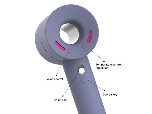 Hair Dryer Case Cover for Soft Silicone Gel Dust Proof Protective Skin Cover for Hair Dryer-Black