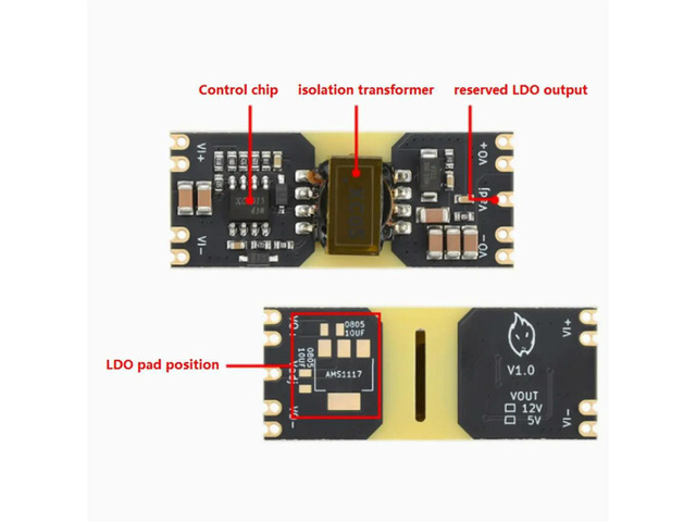DC-DC Converter Module 9-42V to Isolated Step-Down Power Supply Wide Voltage Input Low Ripple High Efficiency 5V