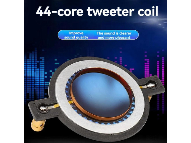 Audio Speaker 44 Core 44.4mm Tweeter Treble Voice Coil Replacement Diaphragm High Pitched Membrane Round Dome Speaker