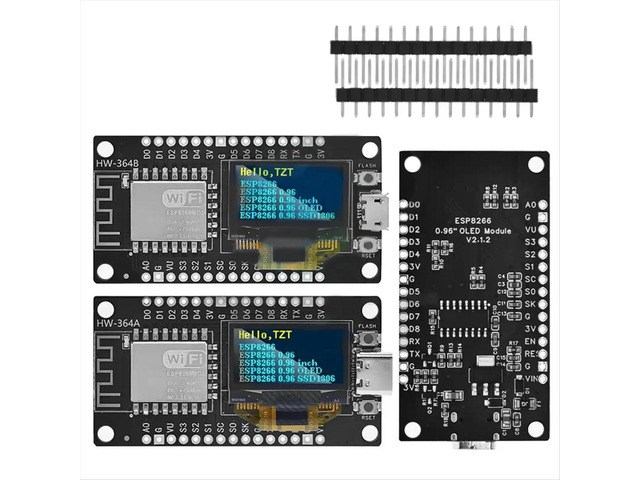 ESP8266 V3 Development Board with 0.96 Inch OLED Display CH340 ESP-12F Module Parts for /Micropython A