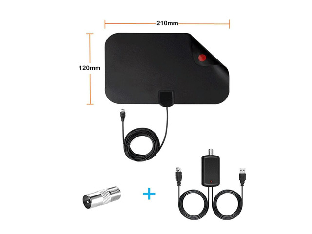 HDTV Antenna Indoor Digital Amplified TV Antenna with Strong Signal Full HD TV Reception, 80 Miles Range