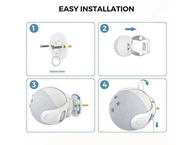 Wall Mount Holder Stand For Echo Dot 4 & 5 Space Saving Bracket Assistants For Speaker Accessory