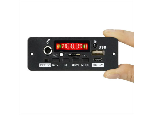 2x25W Audio Amplifier Player 12V MP3 Decoder Board Calling Recording Bluetooth 5.0 Car MP3 Player with Remote Control