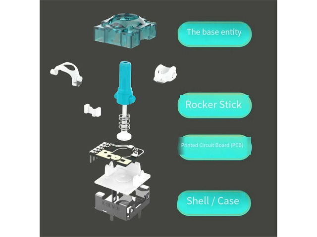2pcs K-SILVER JS16 TMR Electromagnetic Joystick Thumbstick for G8/G7Pro 3 Pro 2.4G