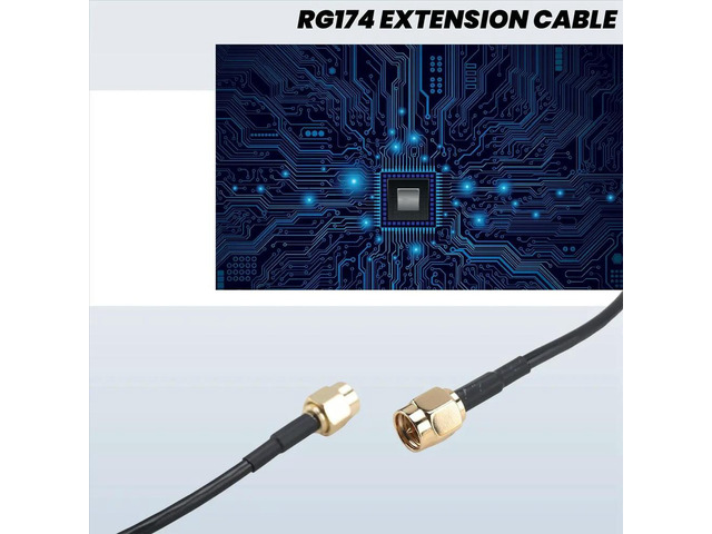 10m SMA Male to SMA Male M-M Connector Coaxial Pigtail RG174 Extension Cable Gold