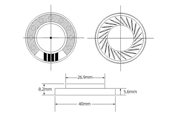 40MM Headphones Speaker Unit 32 Ohm Titanium Diaphragm Drivers over Ear Headphones Speakers