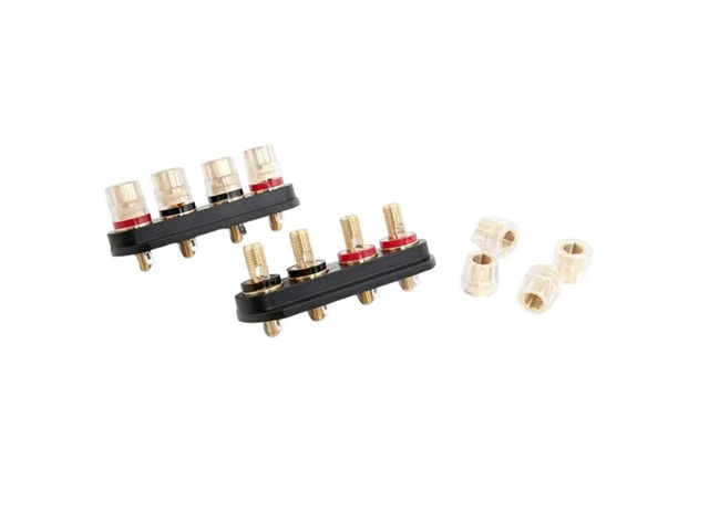 Speaker Amplifier Output 4 Position Terminal Block Speaker Gold-Plated Audio External Banana Socket Connector