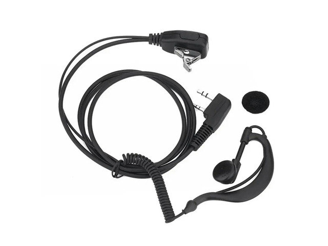 3PCS 2 PIN Earpiece Headset PTT MIC Ear Hooks Walkie Talkie Earbud Earphone Earpiece for UV5R//HYT