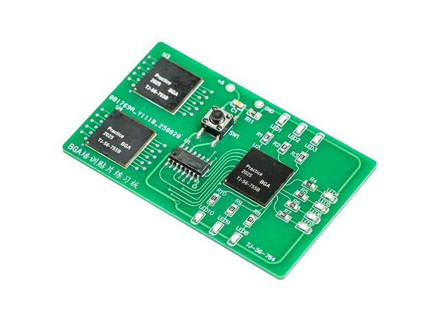 BGA Chip Training Teaching Experiment Soldering Practice Board SMD LED Flowing Light Assembly Kit A