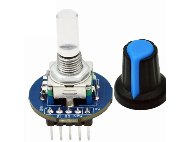 5PCS EC11 Rotary Encoder Module 5V Push Button Switch 360 Degree Rotation for DIY Projects with Knob Cap