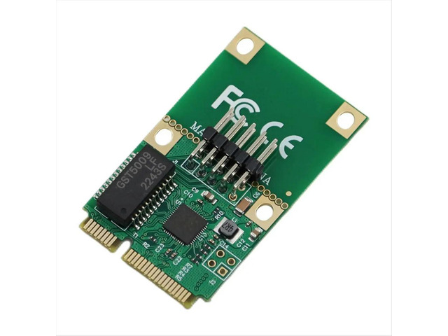 MINI PCI-E to Gigabit Ethernet Server Network Card 1000Mbps Gigabit Ethernet RJ45 LAN Network Adapter Curved PIN