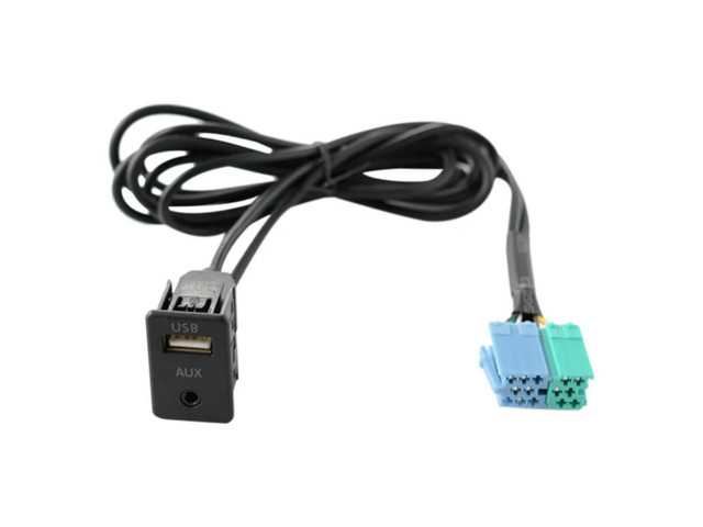 Radio Extension AUX USB Port Adapter Cable Wiring Assy for