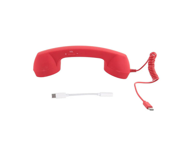 Retro Telephone Handset Receivers Headphones for Phone,Tablet, Headset,USB-C Interface,with Answer Button, for Elderly