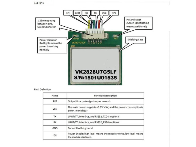 GPS Module with Antenna TTL 1-10Hz with FLASH Flight Control Model Aircraft(VK2828U8G5LF)