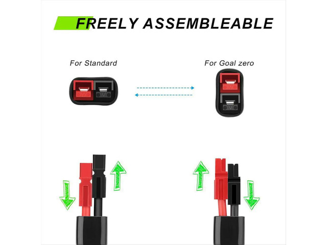 For Extension Cable Charger Adapter Connector for Solar Generator 200