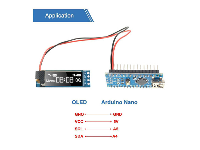 5 Pieces Display Module 0.91 Inch OLED Display Module OLED Screen Driver DC 3.3V-5V(White Light)