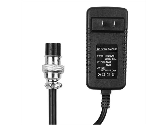 Mixing Console Mixer Power Supply AC Adapter 15V/48V 0.23A Universal 4-Pin Connector for 16 Channels Mixing US Plug