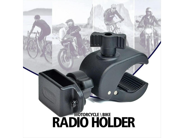 Motorcycle Handlebar Radio Holder,Bike Walkie Talkie Mount Clamp for Talkabout Radio