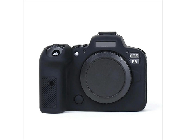 Silicone Protective Case for R6 Mark II Non-Slip, Dustproof, Scratchproof Soft Case with Enhanced Grip Black