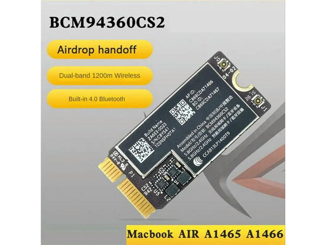 BCM94360CS2 Dual Band Card + NGFF M.2 Key A/E Adapter Card BT 4.0 802.11Ac Card for 11Inch A1465 13Inch A1466