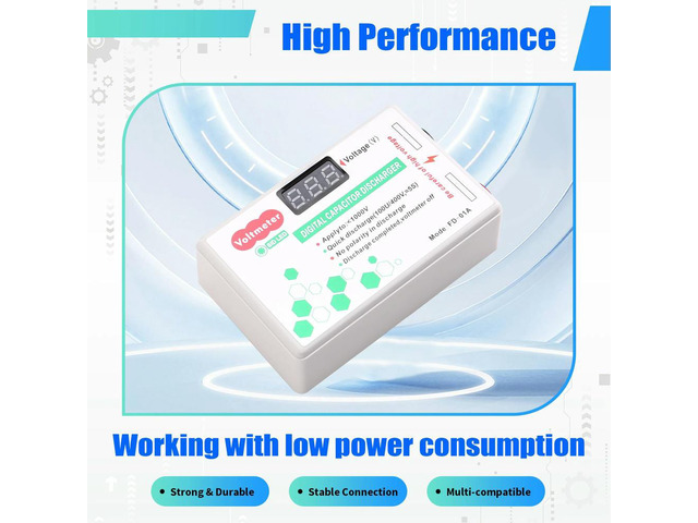 Fast Discharge Digital Capacitor Discharger 10-1000V Voltage Tester Protection For Electricians Test