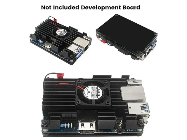 For 3 Aluminum Case with Cooling Fan Development Board Protection Cooling Shell Passive Cooling Enclosure