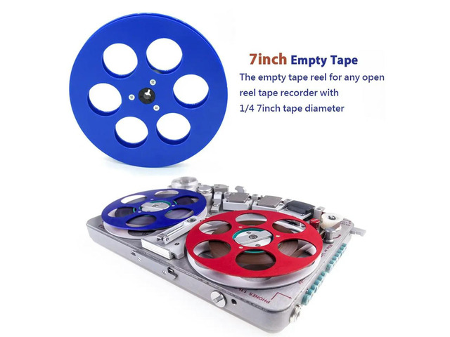 7 Inch Reel to Reel Tape Recorder 6 Hole Empty Open Reel for 1/4 Reel to Reel Tape Recorder D