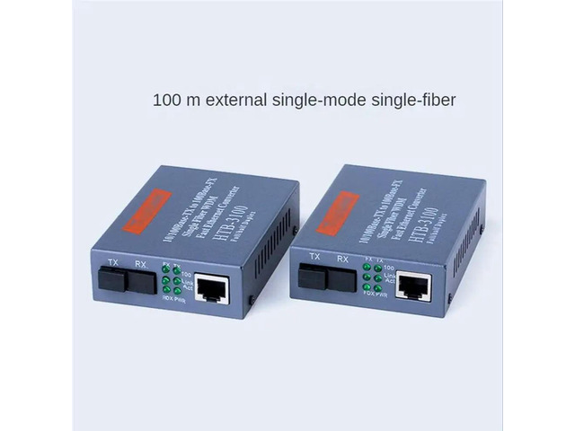 1 Pair -3100 Fiber Single Fiber Converter 25Km SC 10/100M Single Mode Single Fiber EU Plug