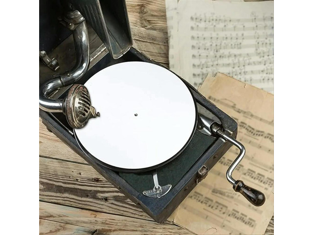 Acrylic Turntable Mat Reduce Static Dust Noise Replacement Record Platter Slipmat for 12 Inch Record Player Black
