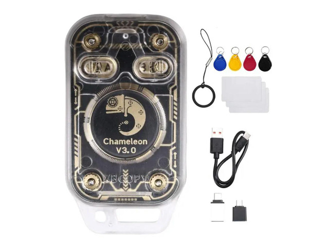 Chameleon V3.0 125K 13.56Mhz RFID Chip Reader Emulator ID IC Read Write Tag Copyer+ 4XUID Keychain/3XCUID Card