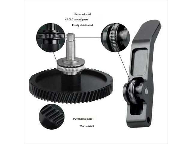 Hardened Steel Extruder Gear Assembly for A1/A1 Mini 3D Printer, 3D Printer Accessorie Black + Gold