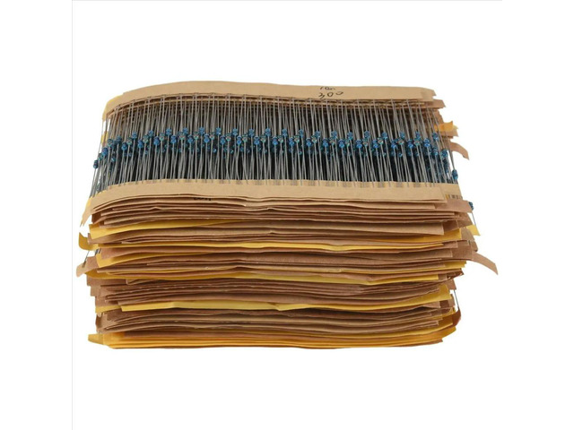 2600Pcs 130 Values 1/8W 0.125W 1% l Film Resistors Assorted Pack Set Resistors Assortment Kits Fixed Capacitors