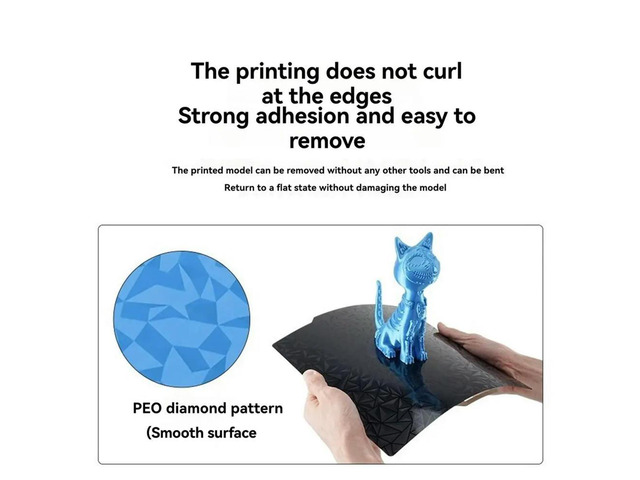 For PEO PET Build Plate 257x257mm 3D Printing Smooth Bed Sheet Plate for P1S P1P A1 X1C