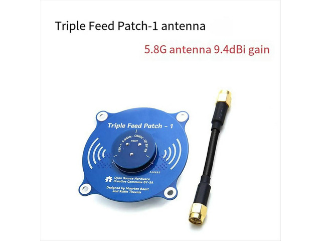 Triple Feed Patch Array Antenna 5.8G 9.4DBI Circular Polarized FPV Antenna for RC Fatshark FPV Goggle DIY RP-SMA