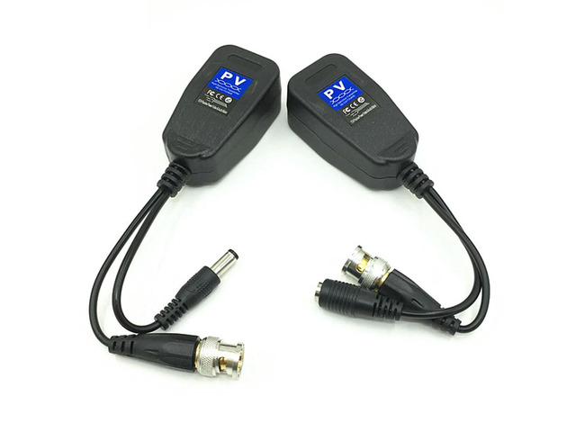 5 Pairs CCTV Coax BNC Video Power Balun to CAT5E 6 RJ45 Connector Coaxial/Analog HD Twisted Pair Transmitter