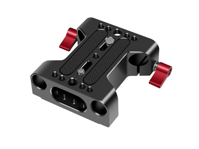 Camera Base Plate With Dual 15Mm Rod Rail Clamp Suitable For Rabbit Cage And DSLR Rig Camera Replacement Accessories