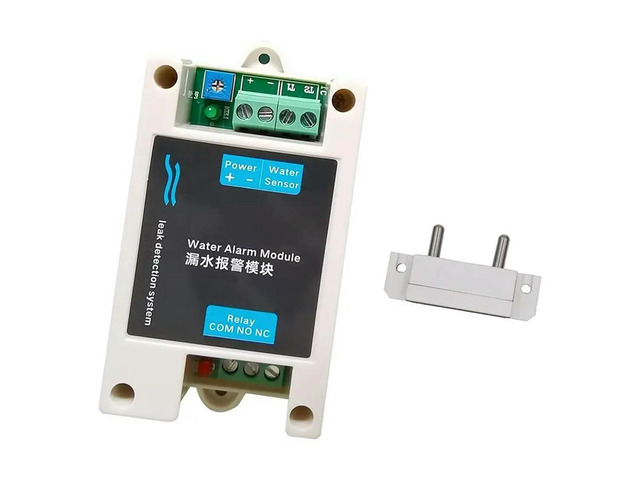 12V DC Wired Water Detectors Water Leak Alarm Module Leakage Flood Sensor With 10A NC NO Relay Output Control