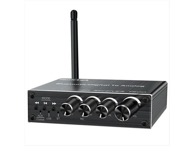 Bluetooth Audio Receiver Adapter 5.3 Player U Disk Microphone Amplifier Audio Speaker Converter with Remote Control