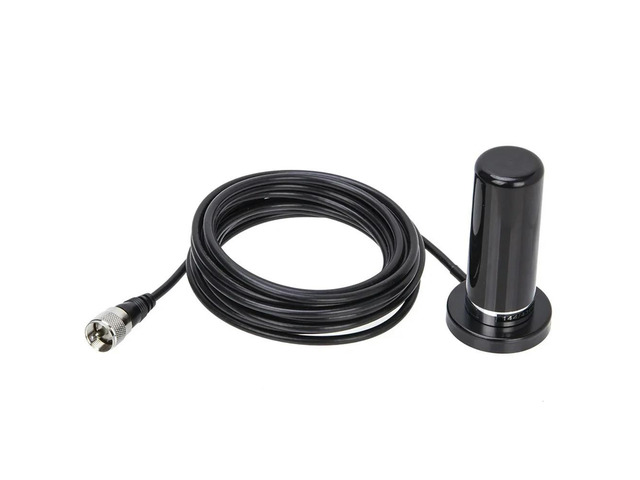 -N2RS Mini UV Dual Section Car Radio Walkie Talkie PL259 Antenna with 5 Meters RG58 Coaxial Extension Magnetic Base