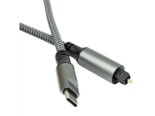 USB C Male to TOSLINK Male Optical Sound Adapter USB-C to SPDIF Digital Converter for Computer Laptop Connection