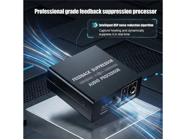 Mini Microphone Anti-Howling Frequency Shifter Lossless ligent Audio Processor Mic Feedback Suppressor