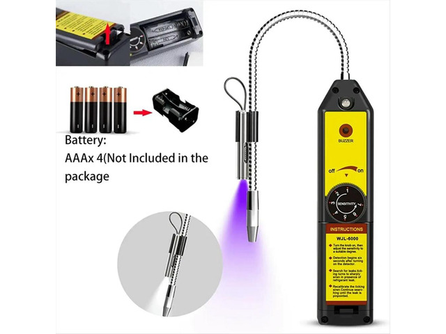 -6000UV Leak Detector Freon Leak Detector R22 R410A R134A R1234YF Refrigerant Gas Air Conditioner Tester Tool